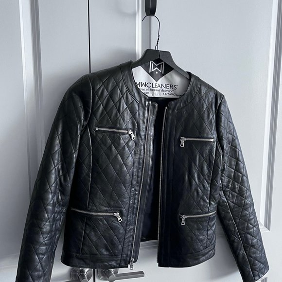Ann Taylor Black Leather Jacket - Picture 1 of 4